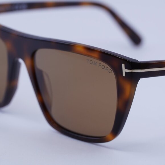 Tom Ford FT1175 53E Sunglasses Blonde Havana Square Frame, Brown Lenses - Picture 4 of 9